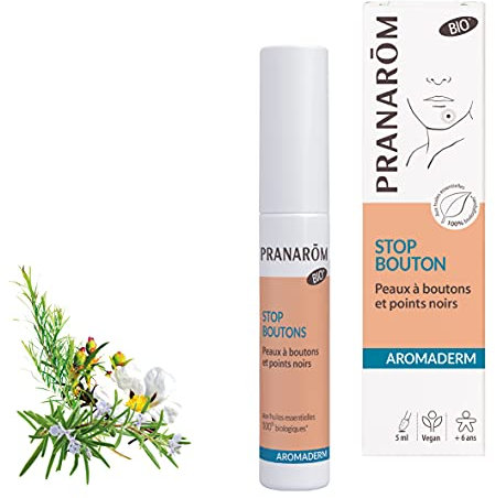 Pranarôm Sérum Boutons Bio Peaux à Boutons et Points Noirs Adapté pour la peau grasse Aromaderm 5 ml
