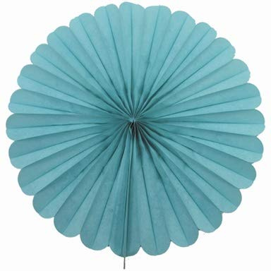 Creativery 1 Papierfächer 20cm (helltürkis/Aqua 314) / Deko Papier Fächer Rosetten Blumen Raumdeko Papierrosetten Hängedeko