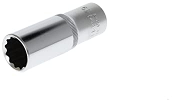 GEDORE red Douille longue, Entraînement 1/2 12,5 mm, 12 pans, Diamètre 19 mm, Outil, R61101914, Acier chromé
