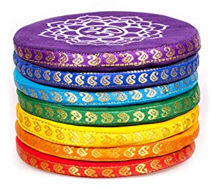 Find Something Different Ensemble de 7 grands coussins pour bols chantants de chakra