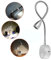 Lampe de lecture à LED,rotation à 360° lampe de chevet,lampe de lit couleur blanc chaud,support mural avec interrupteur et cordon d'alimentation,Longueur col de cygne:38cm 200LM/3000K/3W/110-240V AC