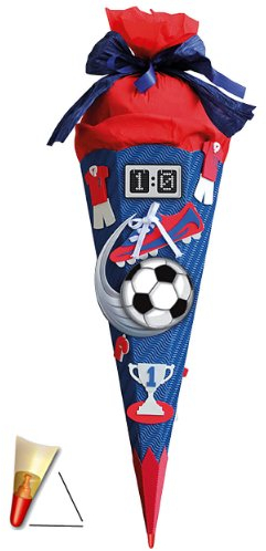 stabile Spitze - aus Kunststoff - verschiedenes Zubehör frei wählbar - passend für BASTELSET Schultüte - Fußball 85 cm - mit Holzspitze - Zuckertüte Roth - AL..