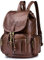 SPAHER Femme Sac à Dos Anti-vol Sacs à Main Portés Dos Femme en Cuir PU Sac d'école Étanche Sac d'épaule de Scolaire Café pour le Loisir