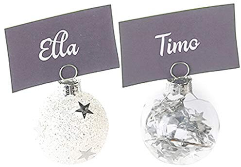 Casablanca Kartenhalter-Christbaumkugel Facella 5cm 6er-Box Set