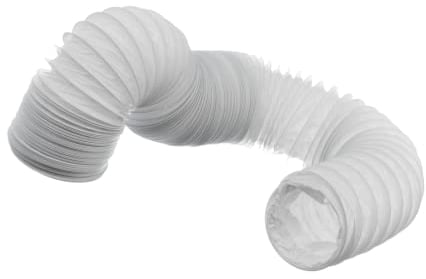 EUROPLAST 100mm (4 inch) x 6 metre - PVC Flexi Hose - White Universal Tumble Dryer - Cooker Hood - Extractor Fan - Air Conditioner Hose