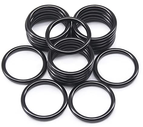 Nobranded 20 Stück O-Ringe aus Zinklegierung, verzinkt, Ton für Taschen, Gürtel, Bastelzubehör (Metall Pistole, 35 mm)