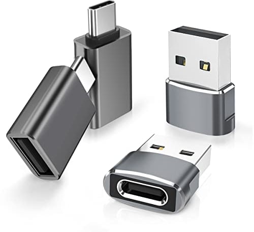 Elebase USB to USB C Adapter with USB C Male to USB A Female 3.0 4-Pack,Thunderbolt 4 3 OTG Charger Converter for MacBook,iPhone 16 15 14 13 Plus Pro Max,iPad Air Mini,Samsung Galaxy S24 S23 Ultra