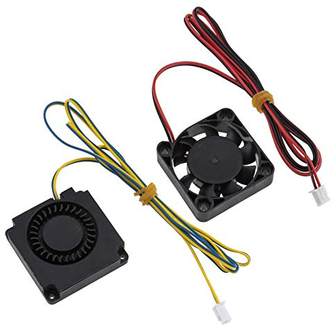 Be In Your Mind 2Pcs 40x40x10mm 4010 Heat Radiator Fans 12VDC Extruder Hot End Fan & Turbo Fan With 2-Pin Connector Compatible With Ender 3/Ender 3 Pro 3D Printer