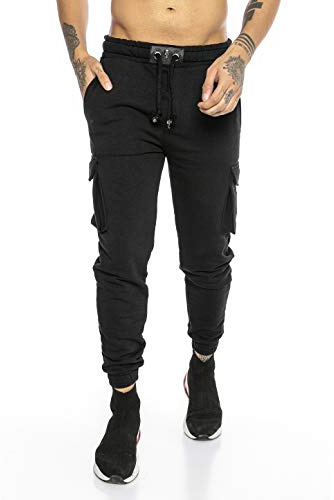 Redbridge Herren Cargo Jogginghose Hose Sweat-Pants Premium Silver-Skull