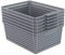 Gloreen 6 Packs Plastic Storage Basket, Multipurpose Storage Basket for Organizer, Grey
