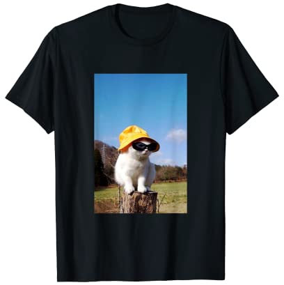 Gelb Ästhetik Vibe Süß Yume Kawaii Katze Lustiges Kätzchen T-Shirt