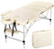 Yaheetech Massageliege 70cm breit Mobile Aluminium Massagetisch 3 Zonen höhenverstellbar mit hochwertiger Kopfstütze und Transporttasche bis 250kg belastbar Beige