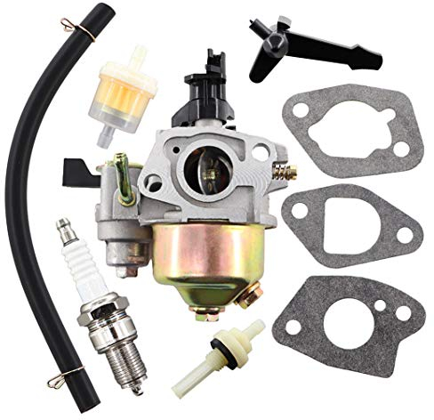 MCHNIC Vergaser mit Dichtung Benzinfilter Zündkerze für Honda GX140 GX160 GX200 168F 5.5HP 6.5HP 163cc 196cc Generator Rasenmäher LIFAN 6,5 PS Einzylinder