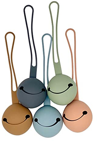 Blumie Silicone Travel Case for Dummy Pacifier Holder Storage Box (Clay)