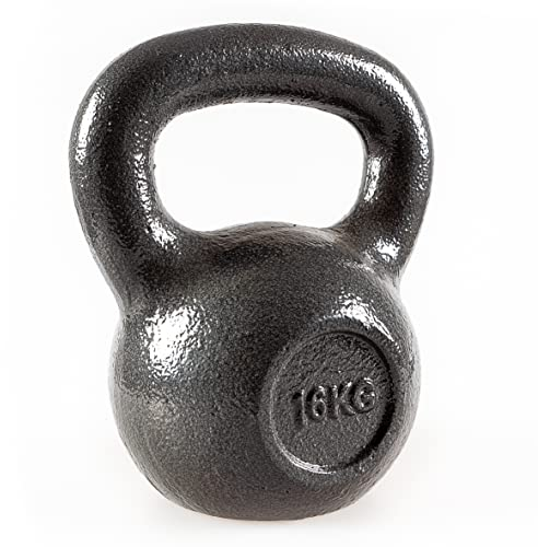 Bestfor 16kg Cast Iron Kettlebells, Ideal for Home Gym Exercise Training Weights for Fitness and Strength, Easy Grip Kettlebell Anti Roll Design 16 Kg Weight. Fitness Chart…