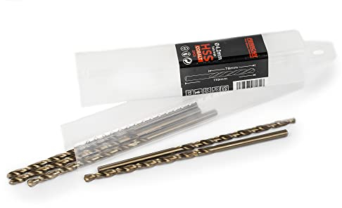 Ferrcan Brocas para metal HSS DIN340 M35 cobalto de talla larga (pack de 5 unidades por medida) (4.2mm)