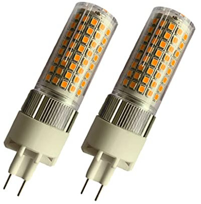 G8.5 LED Bulbs, 16W Non Dimmable 120LED Beads 3000K-6000K 2835SMD 1600LM g8.5 Bi-pin Lights Led Corn Bulb AC 85-265V for Chandeliers Home Lighting, no Flickering,Warm White,2 Pack
