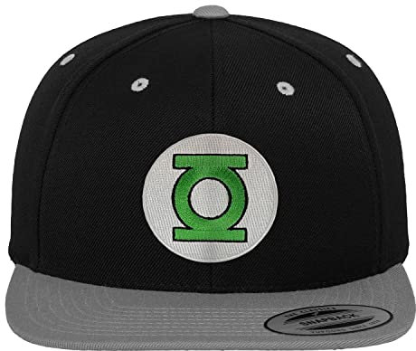 Green Lantern Offizielles Lizenzprodukt Premium Snapback Cap (Schwarz-Dunkelgrau), Einheitsgröße