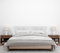 DHOME Kunstleder oder Acualine Stoff Kopfteil Plain mit Knöpfen DUAL geteilt in 2 Stücke gepolstert HIGH Range Schlafzimmer Kopfteil (Stoff Weiß, 210cm Dual (Betten 200))