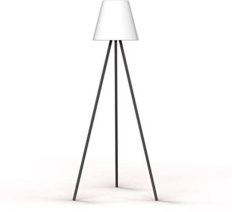 Xanlite - Lampadaire LED Solaire et Rechargeable USB - IP44-800 Lumens - RVB et Blanc - Avec Télécommande - Éclairage Extérieur pour Jardin, Terrasse ou Balcon