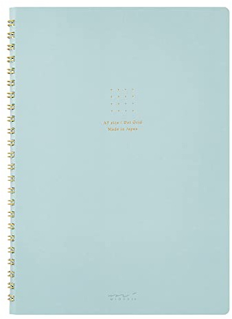 Midori 15334006 Notebook, Quaderno ad anelli, Colore, Dot Square, Blu, A5