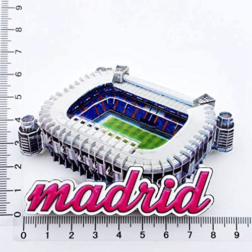 Bernabeu Stadium Madrid España imán nevera nevera imán decoración recuerdo resina artesanía cocina pizarra blanca