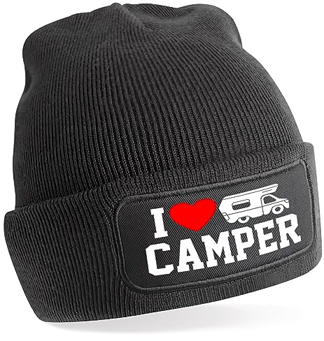 TeeDesign Camper-Mütze für Damen und Herren Gadget Geschenk Camper – I Love Camper, Wohnmobile, One size