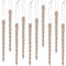 30 Pieces Plastic Icicle Twisted Plastic Icicle Christmas Ornaments Icicle Decoration Christmas Tree and Holiday Xmas Party Wedding Hanging (Champagne Gold,7.8 Inch)