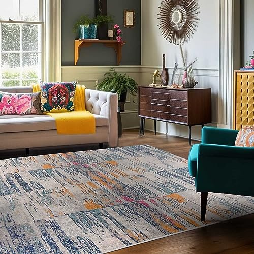 Mazovia Bunte Teppiche - Modern Abstrakt Bunt Teppich für Wohnzimmer, Esszimmer - Oeko-TEX - Multi Mehrfarbig - Versch. Größen - 180 x 250 cm