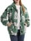 Sweatshirts für Damen Langram Damen-Pullover mit Langen Ärmeln, Cartoon-Print, übergroß, lockerer Kapuze Hoodie Gefüttert Damen (Green, XL)