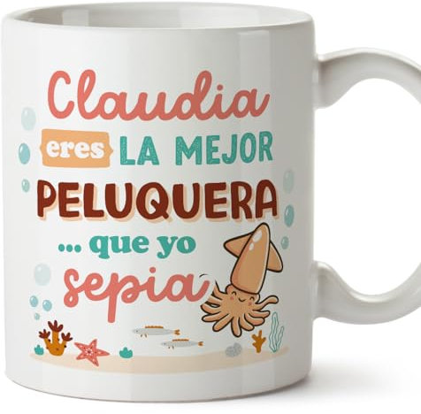 MUGFFINS Tazas Personalizadas para PELUQUERA mujer - En Español - Mejor que yo Sepia - 11 oz / 330 ml - Regalo Personalizable original y divertido