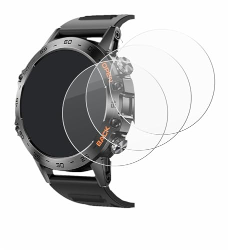 BROTECT (3 Stück Schutzglas für Lemfo Smartwatch 1.39 Schutzfolie Made in Germany Panzer Folie Glas Displayschutz [ 9H, Anti-Fingerprint]