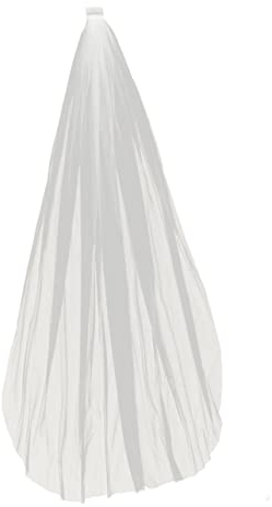 ifundom brautschleier schlicht kurzer hochzeitsschleier weißer Schal bridal veil hochzeitskleider bloßer Umhang Schal für Frauen Einfach Kopfbedeckung Kleidung Damen Applikationen