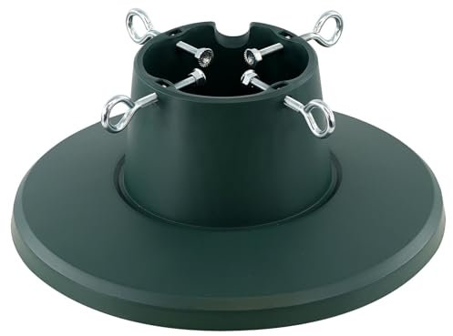 MTS Christmas Tree Stand for Real Trees - Sturdy and Durable Adjustable Trunk Base Diameter 3.5-10.5cm, Max Xmas Tree Holder Height 2.1m, Water Tank 1.6L