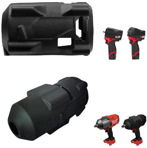 M18 Schutzhülle für Milwaukee M18 Schlagschrauber-Stiefel 2767-20/2863-20, 49-16-2554 M12 Fuel Stubby Schlagschrauberabdeckung für Milwaukee M12 Impact 3/8 Zoll und 1/2 Zoll, Schraubenschlüssel