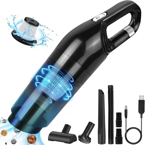 Handstaubsauger, Auto-Staubsauger, Leistungsstarker Handstaubsauger, 120W Staubsauger mit Extra Langem Fugendüse Düse, multifunktionaler Handstaubsauger für Auto, Zuhause, 9000 Pa