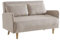Skandinavisches 2-Sitzer-Sofa mit beigem Cordbezug, Schlaffunktion und verstellbarer Rückenlehne - Panam
