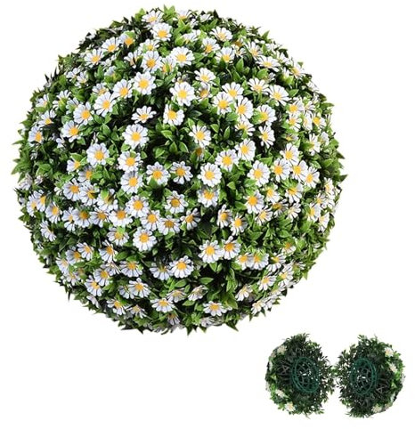 WlP Boule Topiaire De Plante Artificielle Boules Topiaires Artificielles D'extérieur Grandes Boules De Buis Décoratives Verdure Topiaires Artificielles Boules d'herbe Fausses Plantes (Size : 25cm)