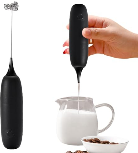 Espumador De Leche Eléctrico - Espumador De Café Portát De 9 Pulgadas | Batidor De Huevos Recargable Con Batidor Desmontable | Batidor Eléctrico Para Hacer Espuma, Batidor De Bebidas Para Café Con L