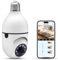 Xuzimaoyi Light Bulb Security Camera, Outdoor Wireless Camera 2.4G Hz Wifi Camera for Home Security, 355 Degree Panoramic, Motion Detection and Alarm, 24/7 Recording (Light Bulb)
