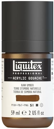 Liquitex 8870531 Professional Acryl Gouache - Umbra Natur , 59ml Flasche, matt - Acrylfarbe mit Gouache Eigenschaften, Hochdeckend, Wasserfest & Lichtecht