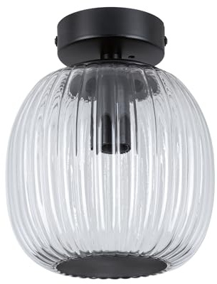 Paulmann 71145 Selection Bathroom Deckenleuchte Ruya IP44 E14 230V max. 20W Glas, Schwarz matt Wand-/Deckenleuchte, Badbeleuchtung