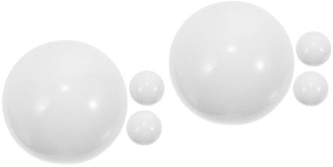 TOYANDONA 6 STK Trackball runden Roulette Tischspiel-Radperlen Billard- Tischradperlen bullittrain mitgebsel Fussball ballspiel hüpfball Radwülste ersetzen Festival-Spielradperlen Harz Weiß