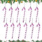 12 Pièces Sucre d'Orge pour Sapin, 13cm Canne de Bonbons Plastique, Suspendus Candy Cane de Noël, avec des Cordes pour la Fête, Décoration Sapin (Rose)