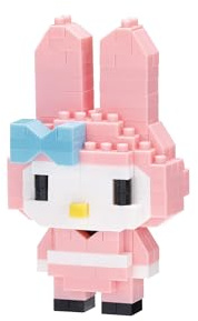 Nanoblock Sanrio My Melody Ninja Model - Nano Building Blocks | Sanrio Mini Model Kits - Plastic Model Kits With Mini Bricks Make Great Sanrio Gifts - My Melody Model Kit