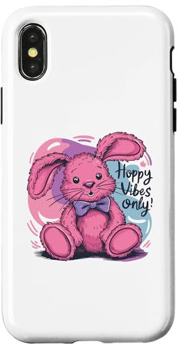 Hülle für iPhone X/XS Adorable Bunny Positive Vibes Grafik