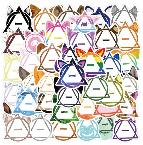Therian Sticker Set Aufkleber Jugendliche Erwachsene 50 Stück Therian Wasserfeste Vinyl Decals Auto Motorräder Fahrrad Skateboard Snowboard Gepäck Laptop Koffer Helm Motorrad Computer