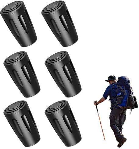 6 Stück Nordic Walking Stöcke Gummipuffer, Walking Stöcke Gummipuffer, Gummipuffer Nordic Walking Stöcke, Gummipuffer Für Wanderstöcke, Für Wanderstöcke Ersatz Gummi Puffer