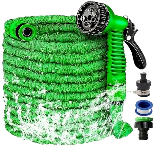 Tubo da giardino estensibile da 7,5 m con pistola a spruzzo a 7 metri, tubo flessibile, Garden Hose, tubo di irrigazione per giardino, lavaggio auto, irrigazione delle piante, pulizia dei pavimenti