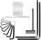 20-teiliges Gitarren-Halsband-Inbusschlüssel-Set, Griffbrett, Radius-Messgeräte, Gitarrenhals, Reparaturwerkzeug für Gitarrenwartung
